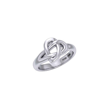 Peter Stone Jewelry Sterling Silver Celtic Heart Ring - Timeless Elegance and Symbolic Beauty for Your Fingers TRI2418 - Jewelry